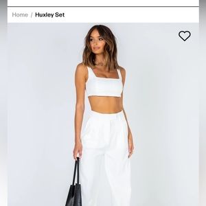 NWT Princess Polly Huxley set in white size 6